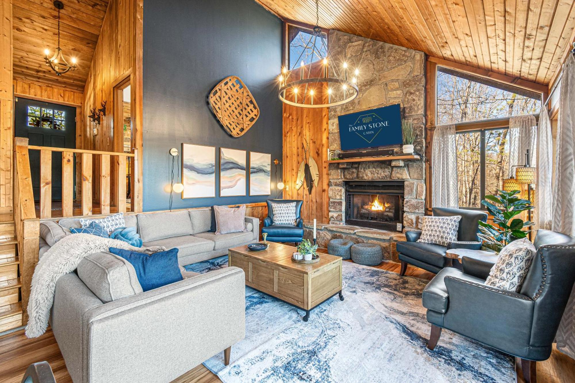 The Family Stone Luxe Cabin Sleeps 12 Hot Tub Dogfriendly Dollywood 비둘기 포지 외부 사진